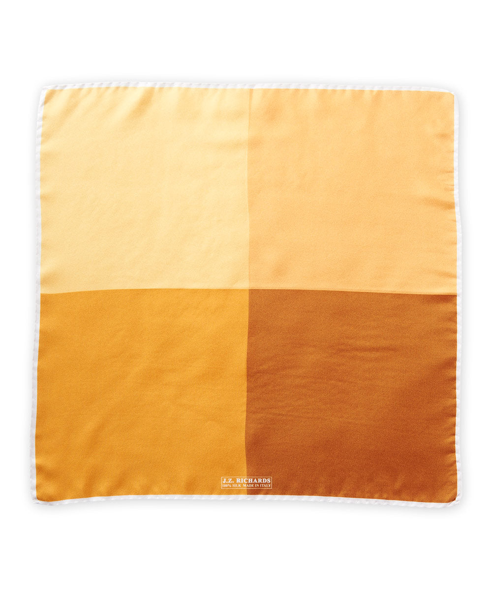 JZ Richards Four-Paneled Solid Silk Pocket Square
