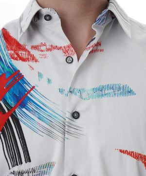 Robert Graham Long Sleeve Stretch Patterned Sport Shirt