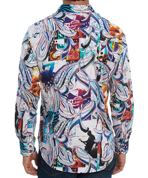 Robert Graham Long Sleeve Stretch Patterned Sport Shirt