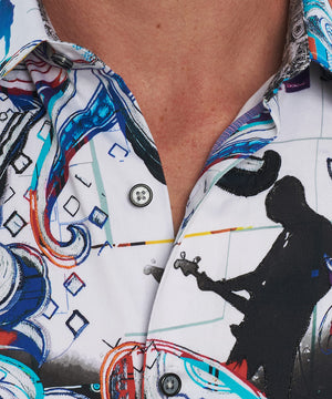 Robert Graham Long Sleeve Stretch Patterned Sport Shirt