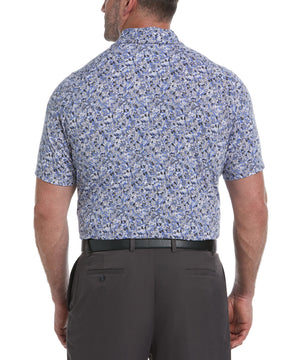 Callaway Short Sleeve Filtered Floral Print Polo