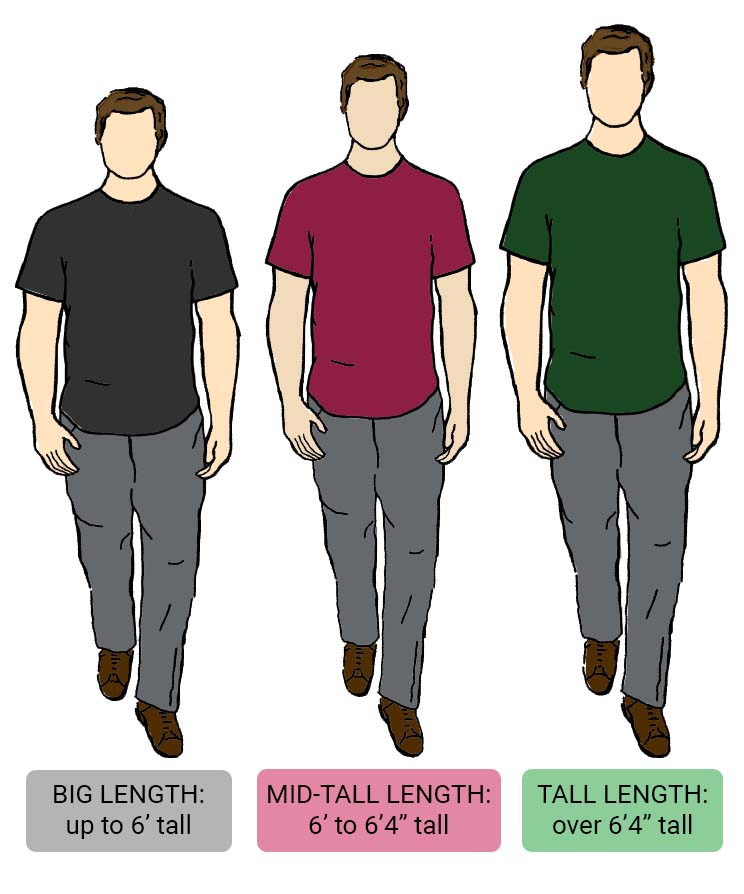 Westport No-Tuck Stretch Crew Tee Shirt, Men's Big & Tall