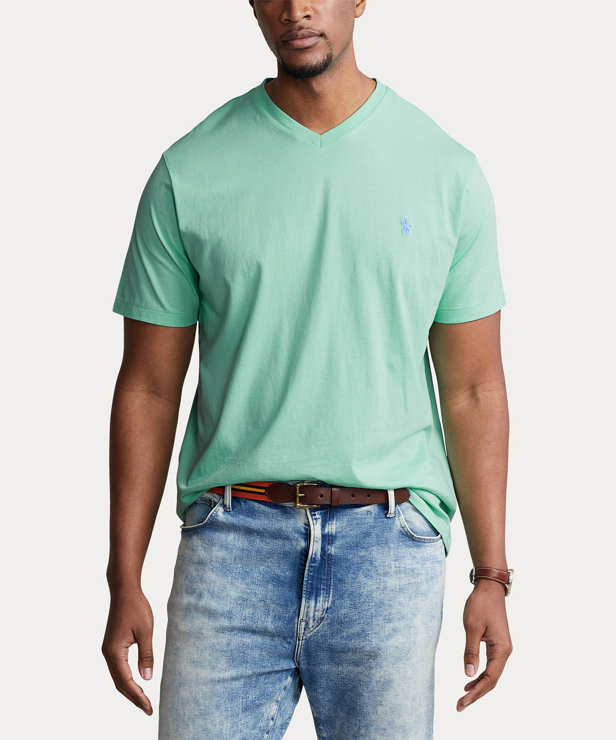 Maglietta Polo Ralph Lauren a maniche corte con scollo a V, Men's Big & Tall