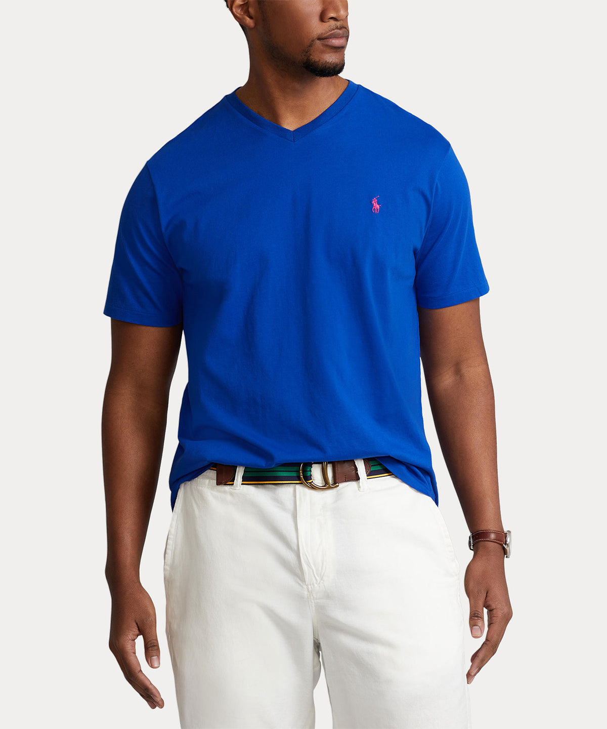 Maglietta Polo Ralph Lauren a maniche corte con scollo a V, Men's Big & Tall