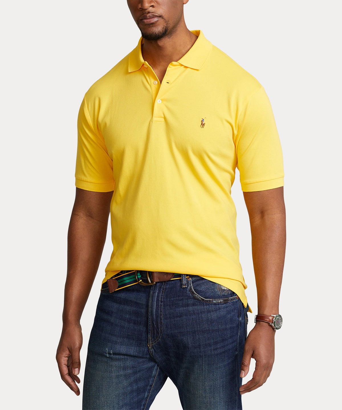 Polo Ralph Lauren Short Sleeve Classic Fit Soft Touch Pima Cotton Polo Shirt, Men's Big & Tall